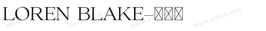 loren blake字体转换